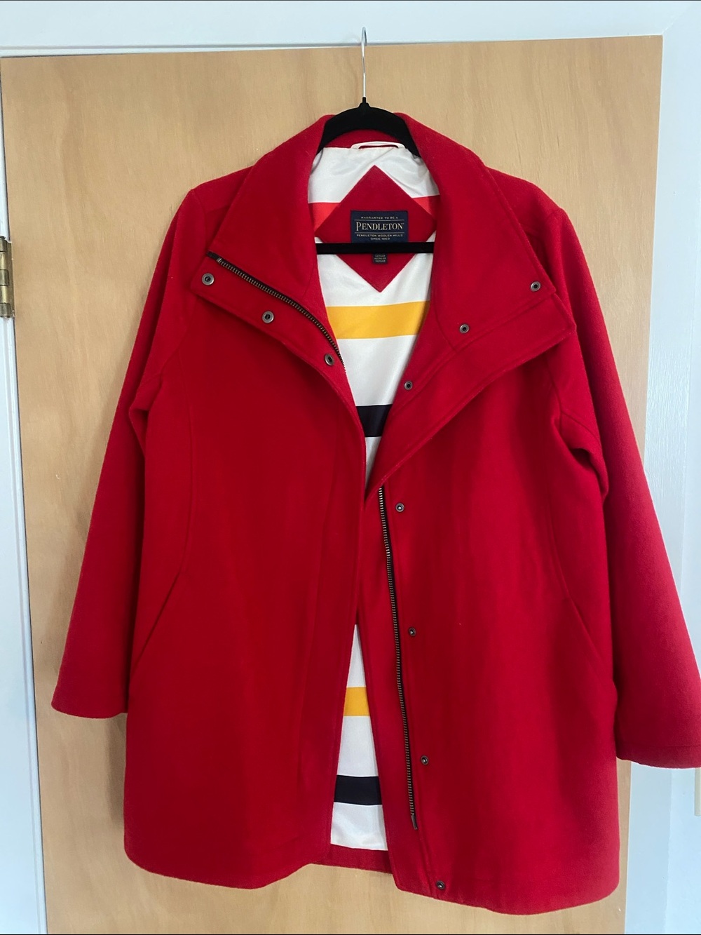 Pendleton Women's Red Wool Peacoat